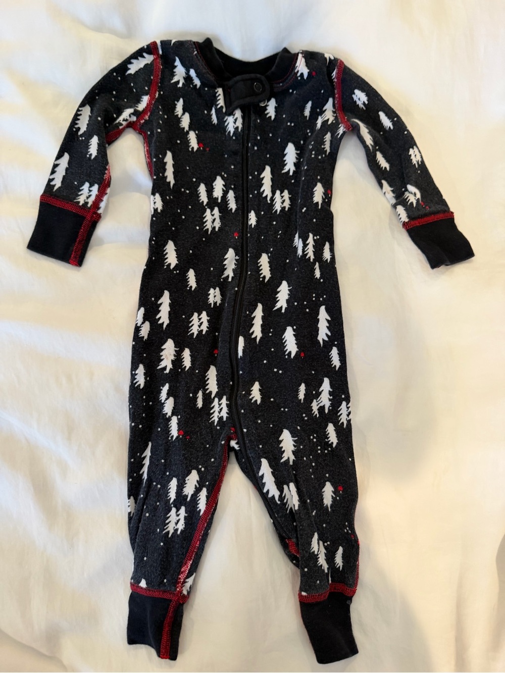 EUC Hanna Andersson Baby zip pajama - 70/6-12 mo